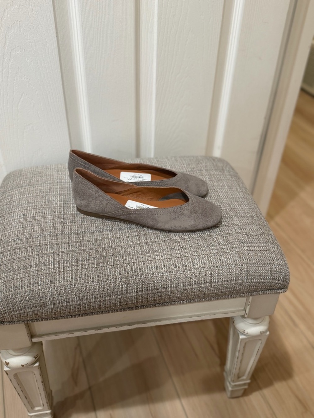 Lucky Brand Gray Suede Ballet Flats